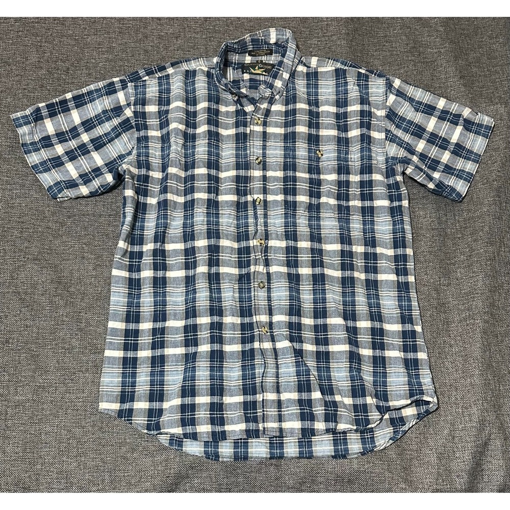 Canyon Guide Outfitters Men's L Plaid Short Sleeve Shirt